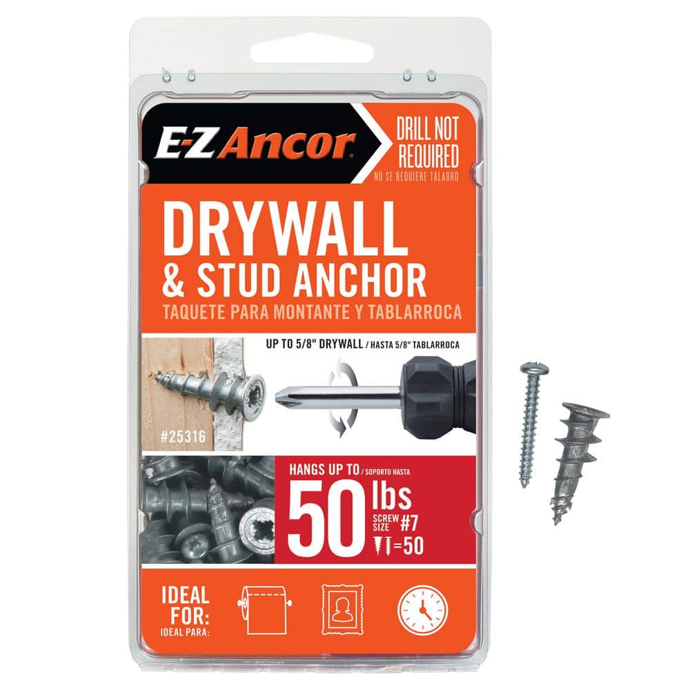 230 Pcs Wall Anchors and Screws for Drywall, 5 Sizes Drywall