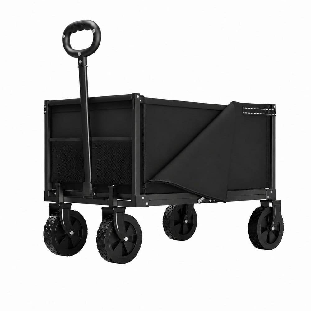 4.24 cu. ft. Alloy Steel Collapsible Garden Cart All Terrain Wheels 360LBS Load Foldable Outdoor Camping Utility price history on PriceWatchPro