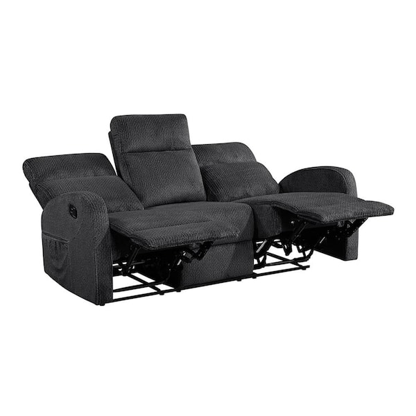 Lazzara Glendale 71 in. W Slope Arm Microfiber Rectangle Manual
