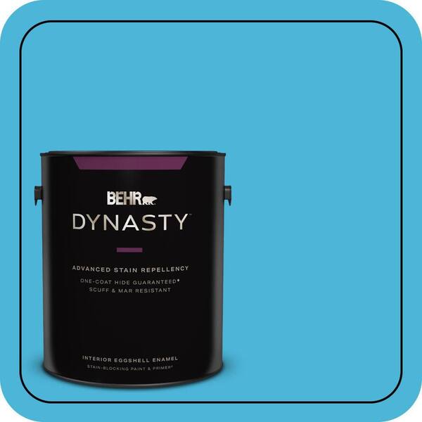 BEHR DYNASTY 1 gal. #P490-4 Aztec Sky Eggshell Enamel Interior Stain-Blocking Paint & Primer