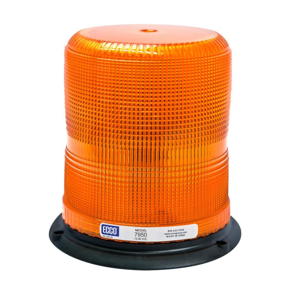 ECCO LED Beacon: II Medium 12-Volt -48-Volt DC 11 Flash Patterns Amber 7950A The Home Depot