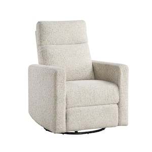 Mallory Quartz Finish Chenille Manual Swivel Glider Recliner