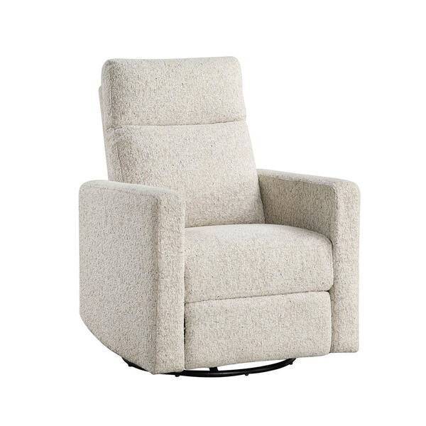 Lazzara Mallory Quartz Finish Chenille Manual Swivel Glider Recliner