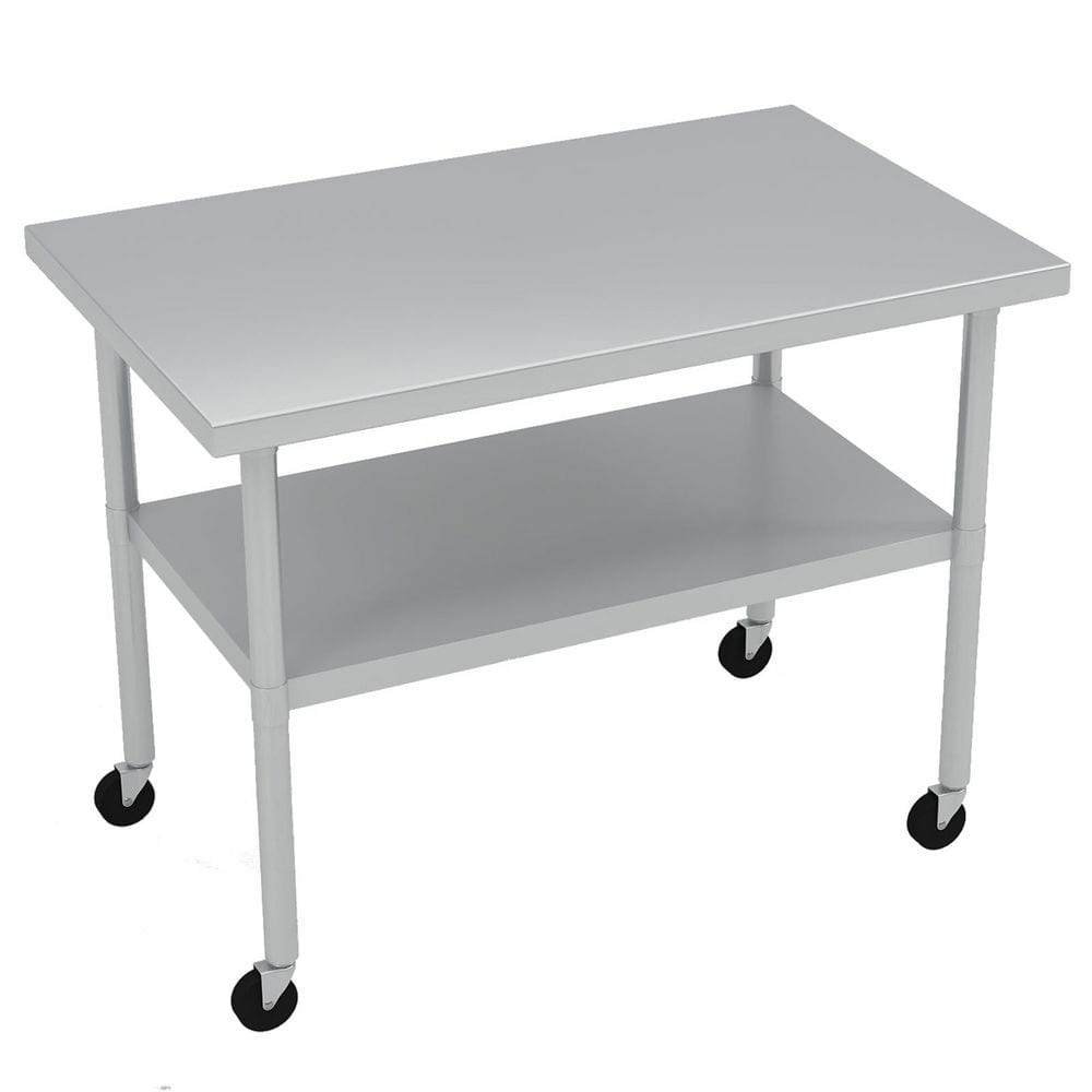 Target Prep Table 2-Tier Stainless Steel Kitchen Prep Table with Adjustable Undershelf ...