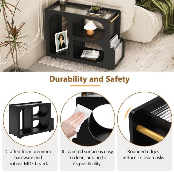 Blackish House sideA→ ←sideZ Zinus Dane Black Frame Indoor Side Table 20