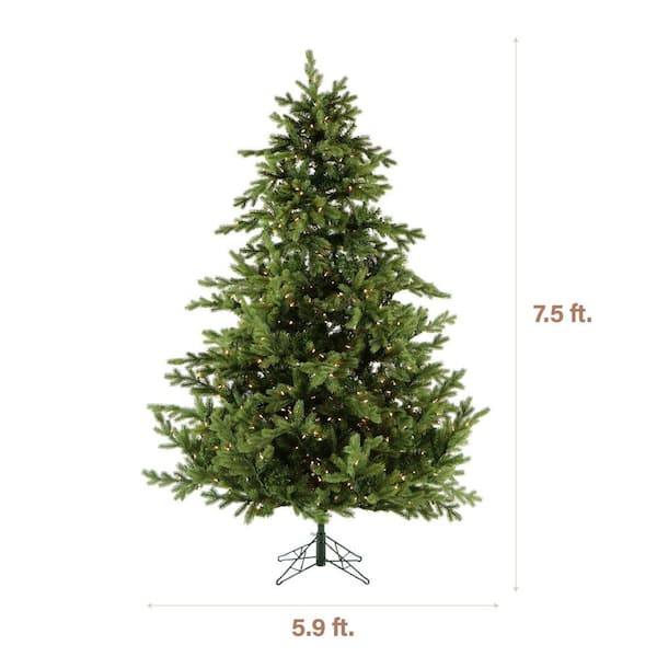 Fraser Hill Farm 7.5-ft. Pre-Lit Foxtail Pine Green Artificial