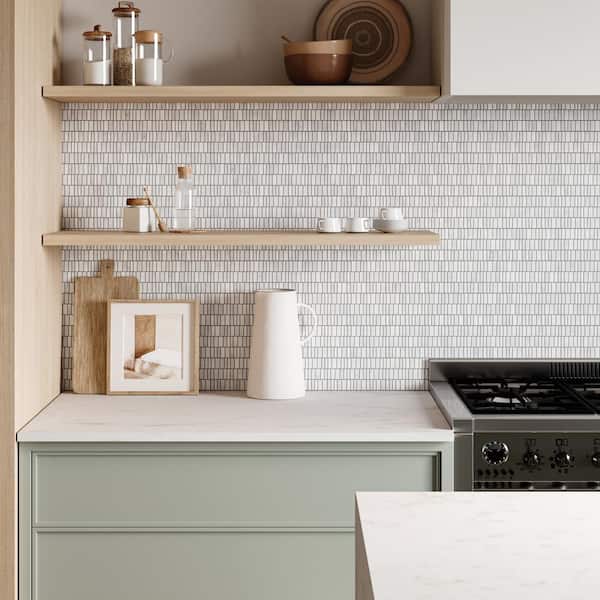 Monet Mini-Brick 12 in. x 12 in. Honed Oriental White Marble Mosaic Tile (5.1 sq. ft./Carton)