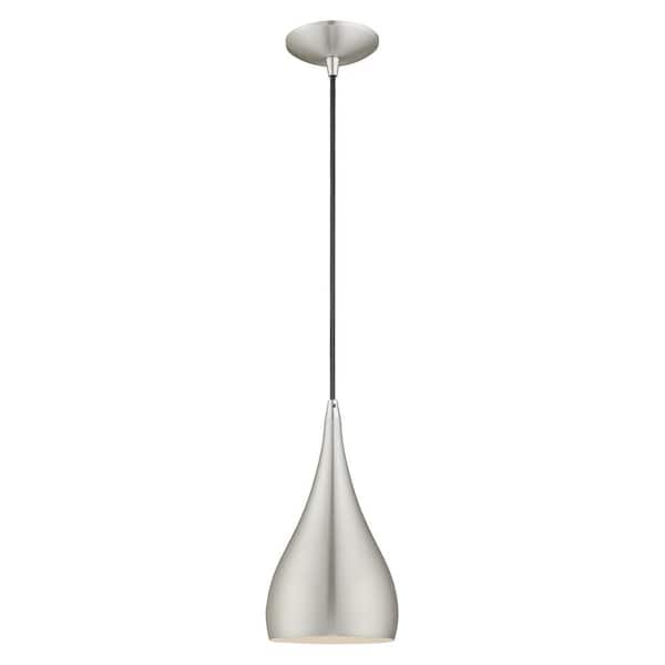 AVIANCE LIGHTING Hansberry 1-Light Brushed Aluminum Teardrop Mini Pendant