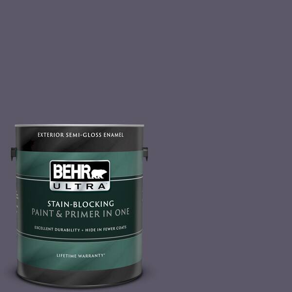 BEHR ULTRA 1 gal. #UL250-22 Legacy Semi-Gloss Enamel Exterior Paint and Primer in One