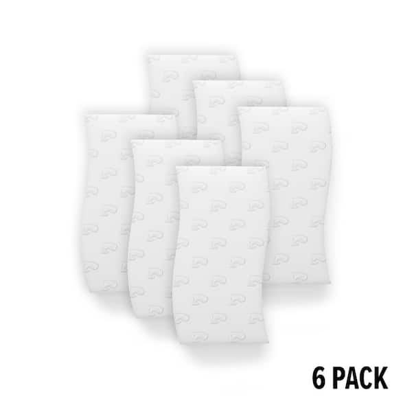 Eraser Sponge 6-Pack, Reusuable, Durable Multi-Purpose Sponge for Multiple Surfaces, Removes Tough Messes and Scuffs
