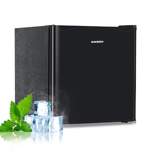 18.91 in. 1.6 Cu.Ft Mini Refrigerator in Black with freezer Adjustable Temperature and Leveling Leg Reversible 1 Door