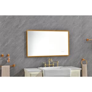 42 in. W x 24 in. H Rectangular Framed LED Lighted Wall Mounted Bathroom Vanity Mirror with High Lumen and Anti-Fog