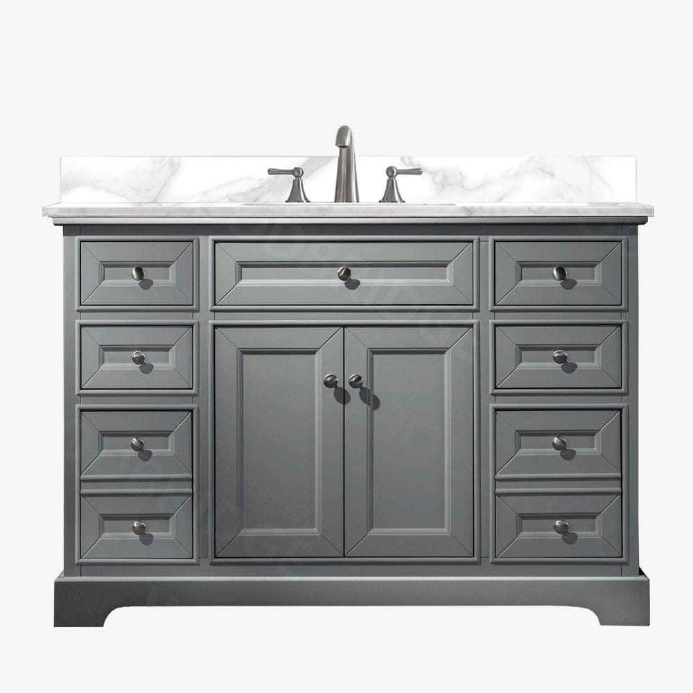 WOODBRIDGE London 49 in. W x 22 in. D x 38 in. H Bath Vanity in Gray