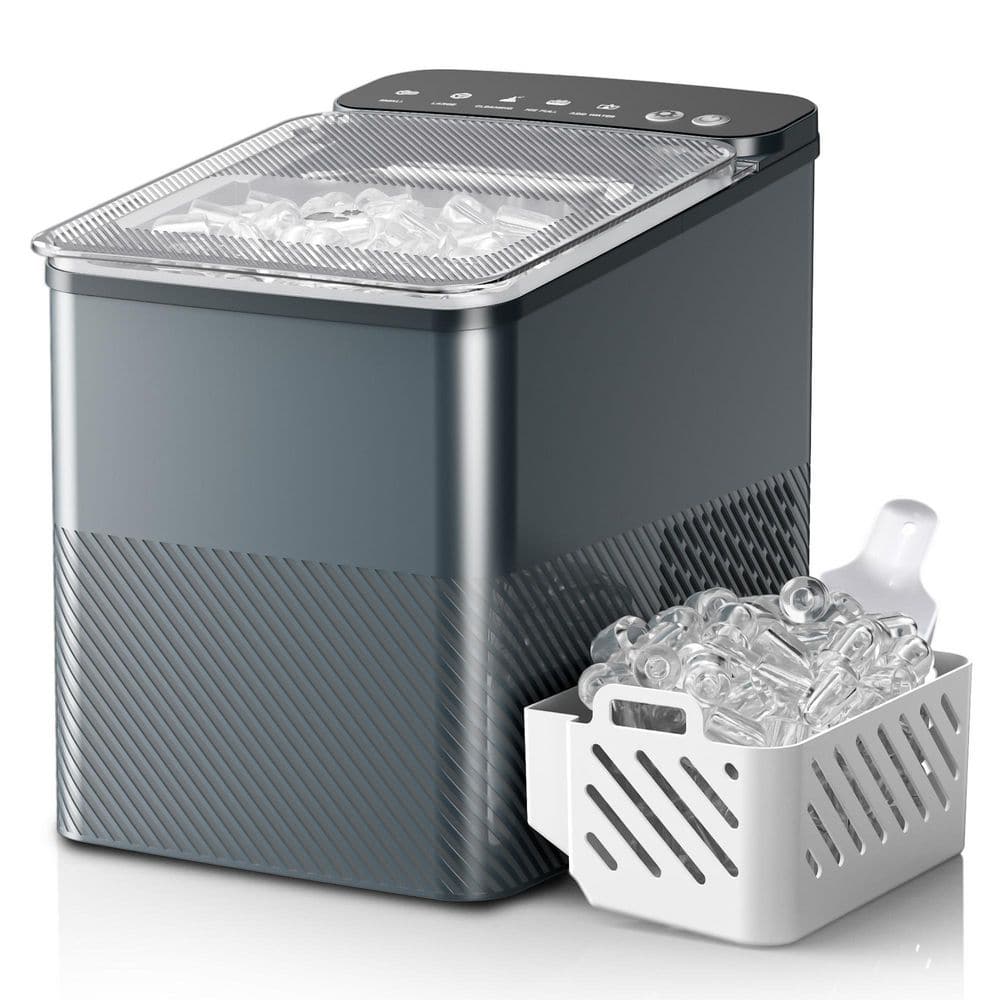 8.1 in. 27lb Bullet Countertop Portable Ice Maker in Grey with Ice Scoop, Self-Cleaning, 6-Min Fast Ice, Quiet price history on PriceWatchPro
