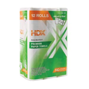 Premium Adjust-A-Size Paper Towel Rolls (140-Sheets Per Roll-12-Rolls)
