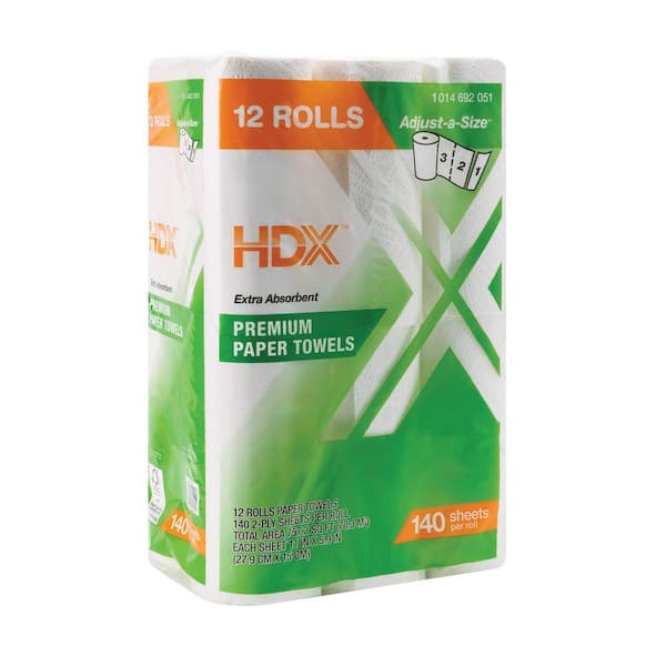 Premium Adjust-A-Size Paper Towel Rolls (140-Sheets Per Roll-12-Rolls)