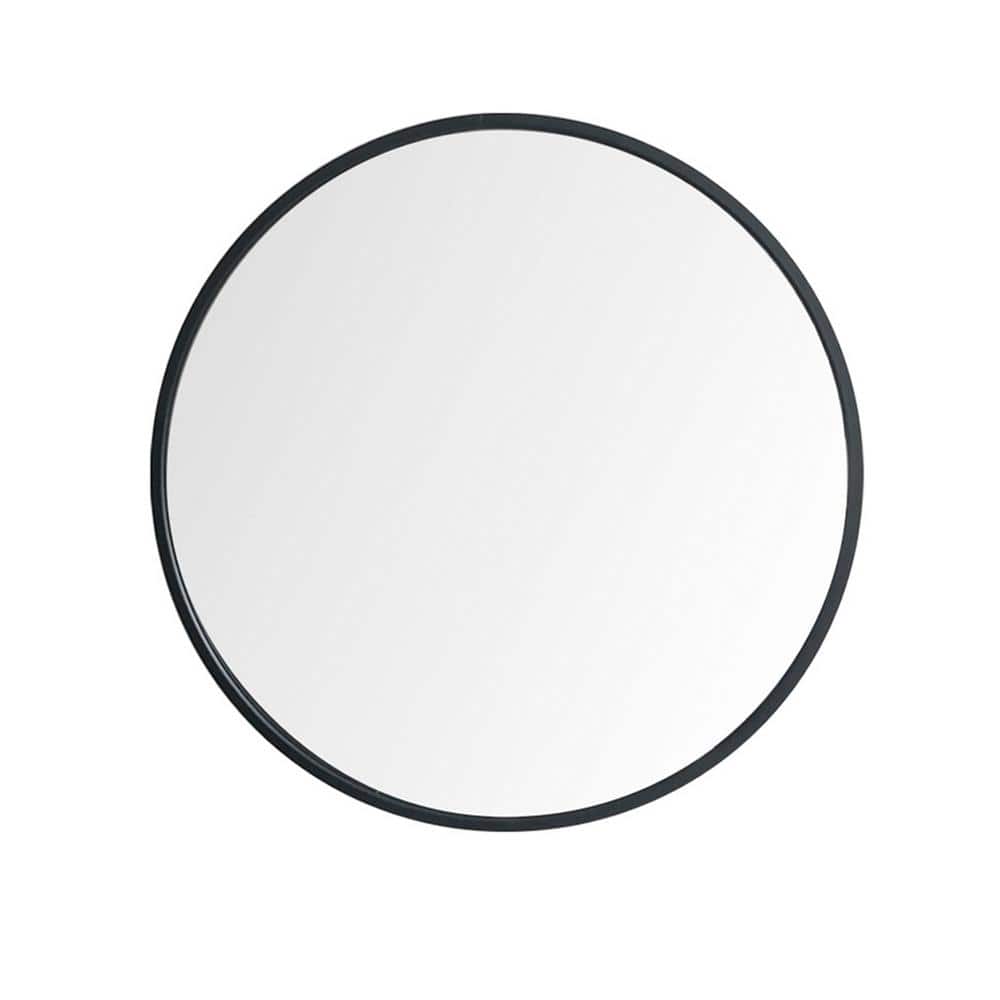 30 in. W x 30 in. H Small Round Aluminum Framed Wall Bathroom Vanity Mirror