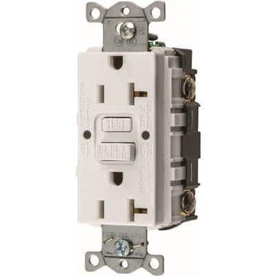 HUBBELL WIRING 20 Amp 125-Volt NEMA 5-20R Autoguard Commercial Standard GFCI Receptacle, White