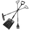 MBIIS Fiberglass Handle Steel Ice Scraper Snow Shovel - Made in USA