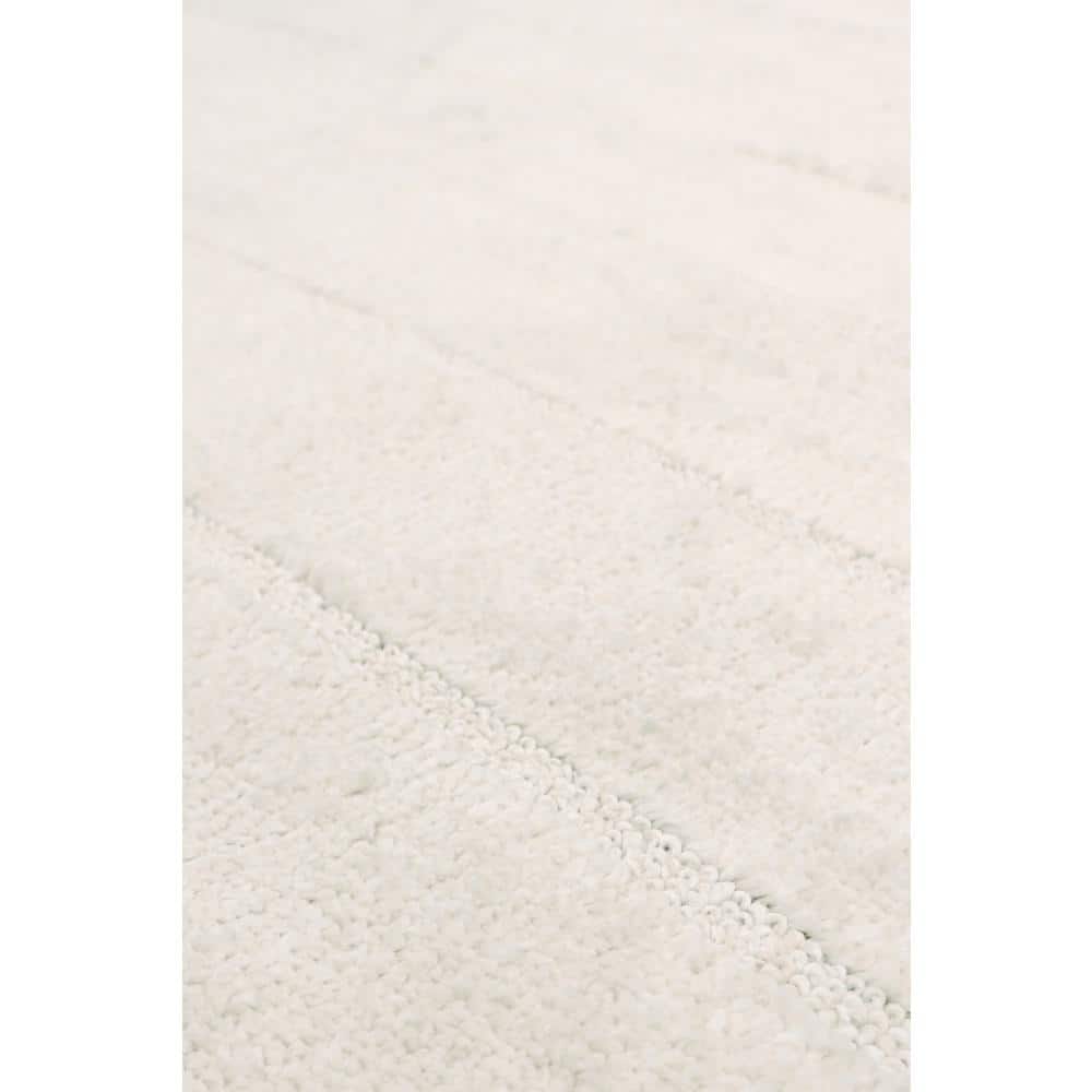 Sutton Ivory Stripe Synthetic Rectangular Area Rug