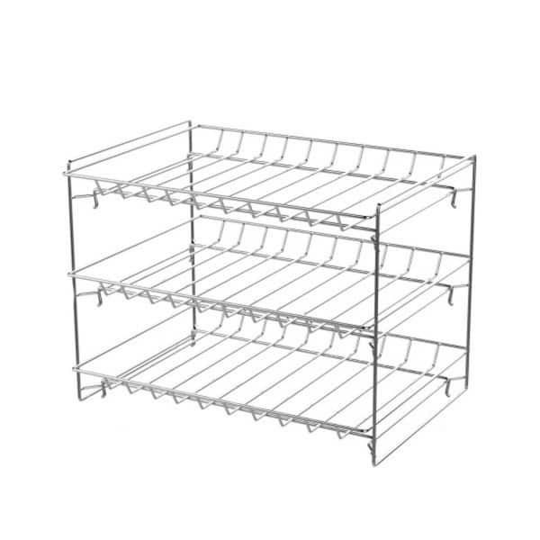 Classic Cuisine 10.2 in. x 14.5 in. x 9.2 in. 3-Tier Stackable Can Organizer Rack