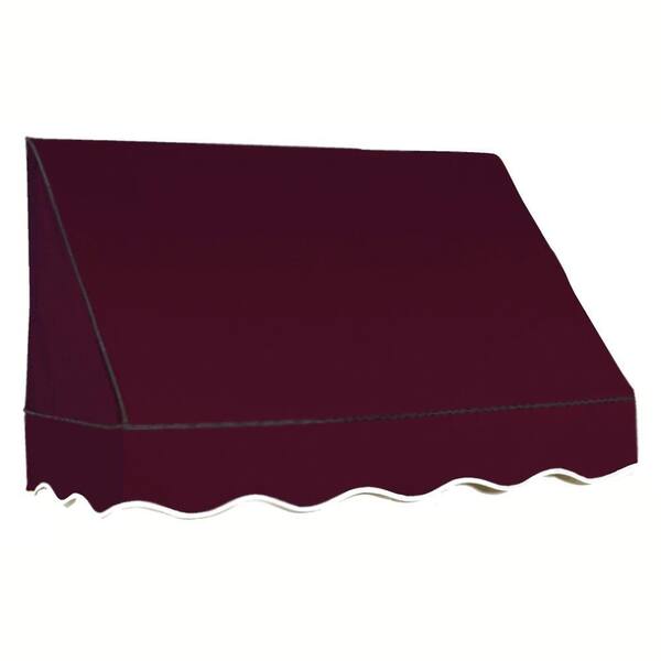 AWNTECH 6.38 ft. Wide San Francisco Window/Entry Fixed Awning (24 in. H x 48 in. D) Burgundy