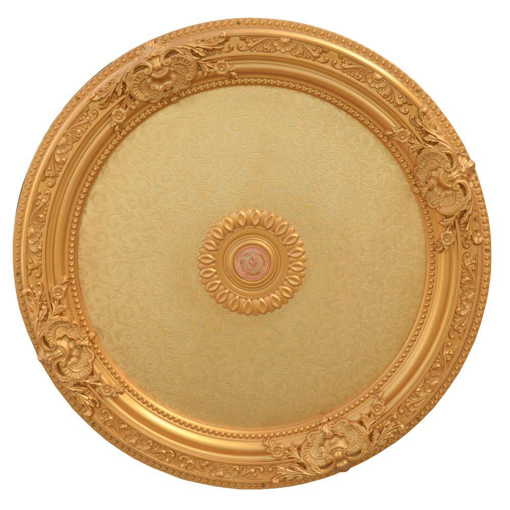 AFD Home 36 in. Round Chandelier Ceiling Medallion - Gold