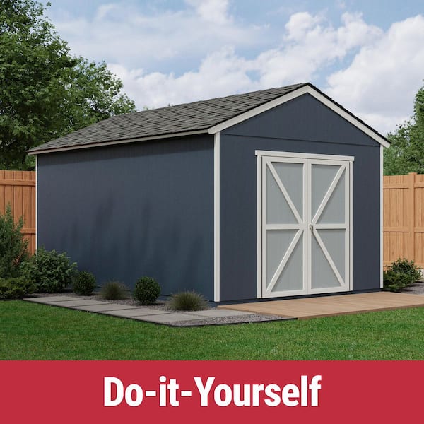 DIY Rookwood 10 ft. x 16 ft. Pre-Cut Wood Shed without Floor - Outdoor Storage Kit (160 sq. ft.)