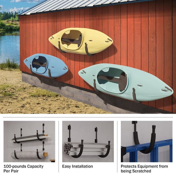 Yes4All Heavy Duty Surfboard/Kayak Wallmount Rack/Garage Storage Heavy