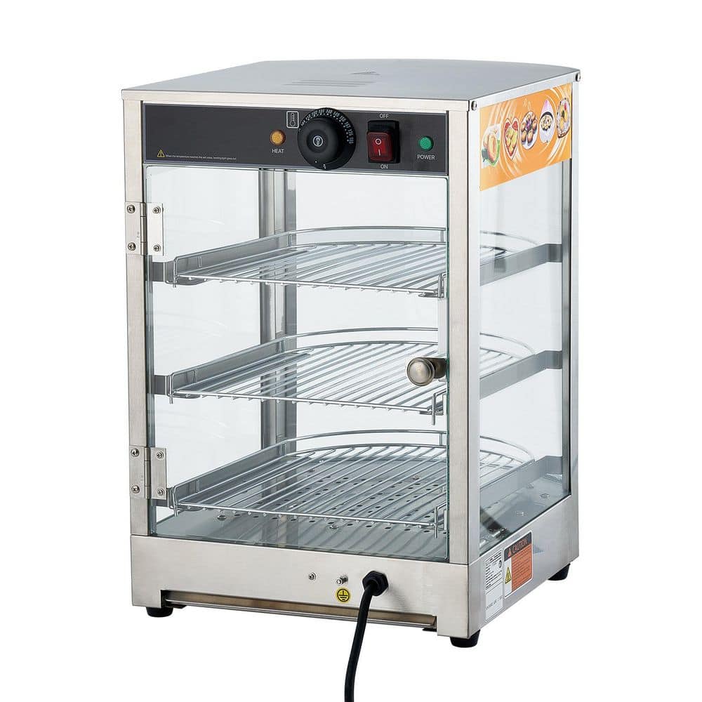 3-Tier Commercial Food Warmer Display,800W Food Display Warmer with LED Light,Adjustable Shelf and Stainless Steel Frame price history on PriceWatchPro