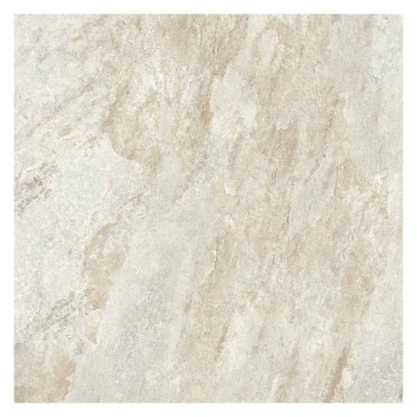 Italian Quarzia 24 in. x 24 in. x 9mm Matte Stone Look Porcelain Floor and Wall Tile-White (20 PCS, 80 sq. ft./Pallet)