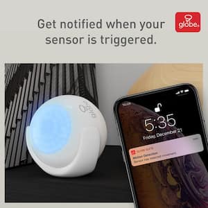 Wi-Fi Smart Wireless Motion Detector, No Hub Required, Battery Operated in White