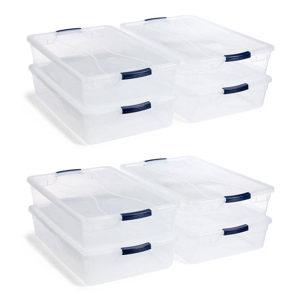 Cleverstore 41 qt. Latching Stackable Storage Tote, Clear (8 Pack) price history on PriceWatchPro