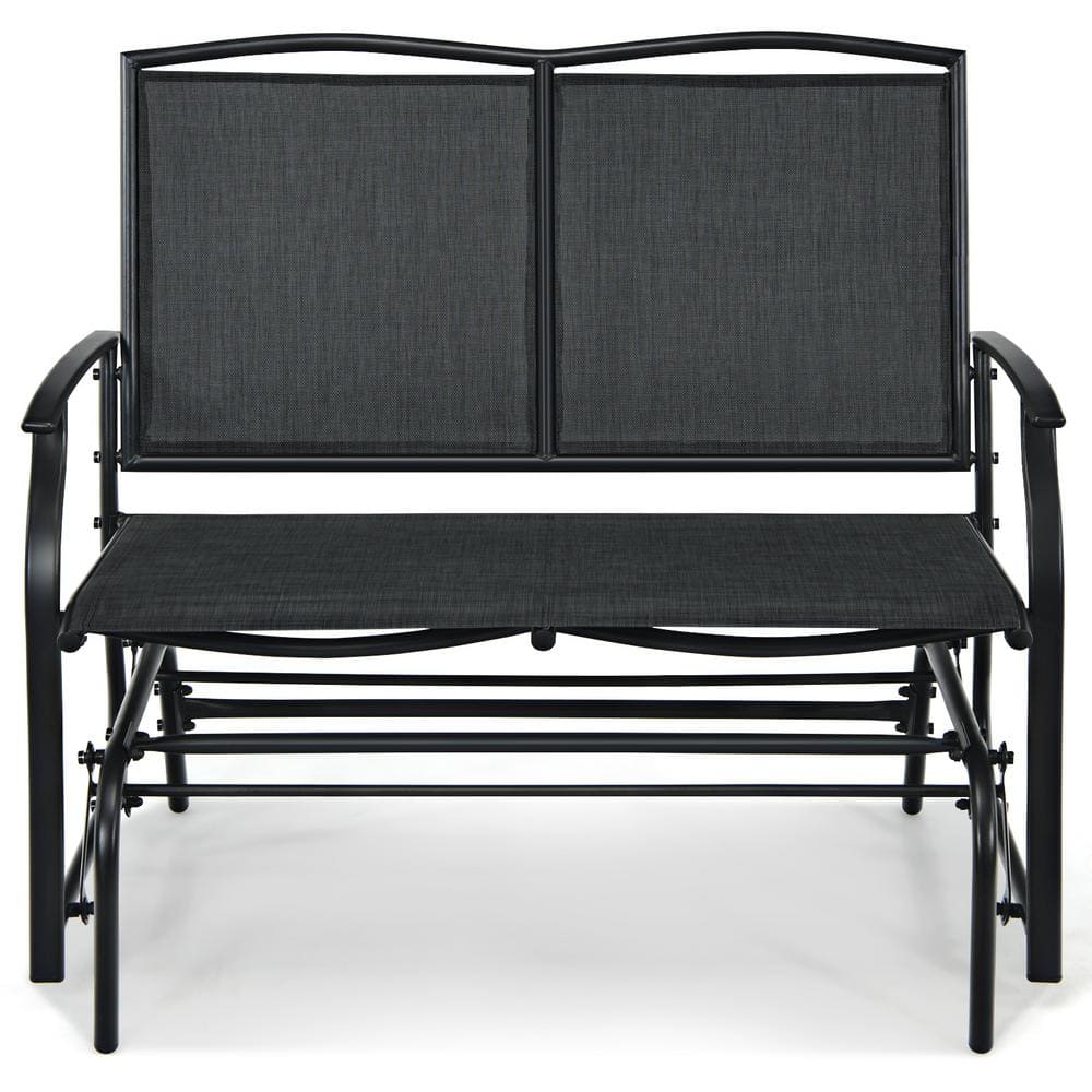 2-Person Metal Outdoor Glider Rocking Chair in Black price history on PriceWatchPro