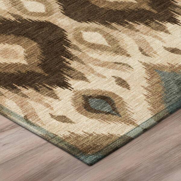 Chantille Machine Washable Indoor/Outdoor Abstract ACN3120 Coffee 3 ft. x 5 ft. Area Rug