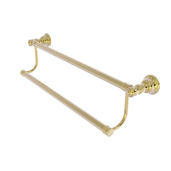 Allied Brass Carolina 30 in. Double Towel Bar in Unlacquered Brass