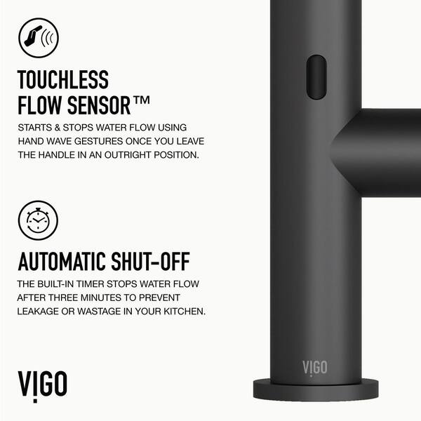 VIGO Greenwich Single-Handle Pull-Down Sprayer Kitchen Faucet with