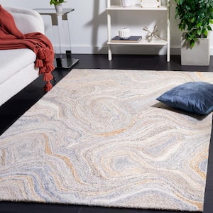 Abstract Gray/Brown 5 ft. x 8 ft. Abstract Gray/Brown Eclectic Area Rug