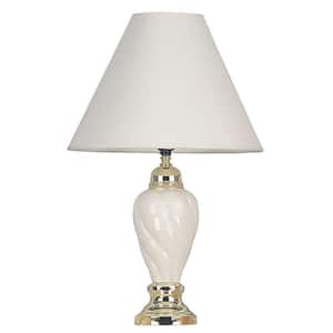 22 in. Gold Standard Light Bulb Urn Bedside Table Lamp