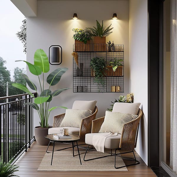 Garvee 5 ft. Artificial Bird of Paradise Plant, 2-Piece Tall Tropical Palm Potted Leaf Patterns Green Tree For Home Decro