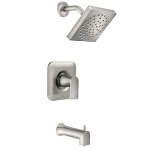 Genta Single-Handle 1-Spray Tub and Shower Faucet in Spot Resist Brushed Nickel (Valve Included)