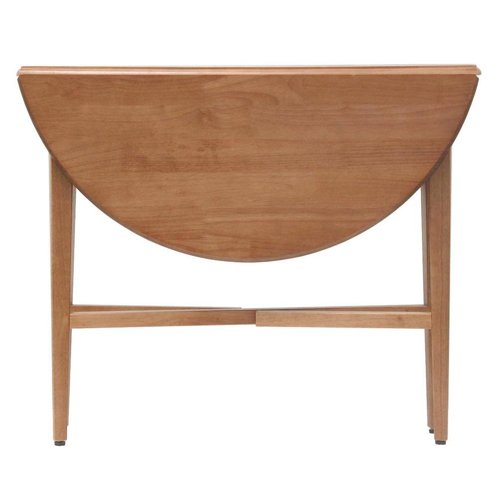 Winsome Transitional 42" Light Oak Round Extendable Dining Table