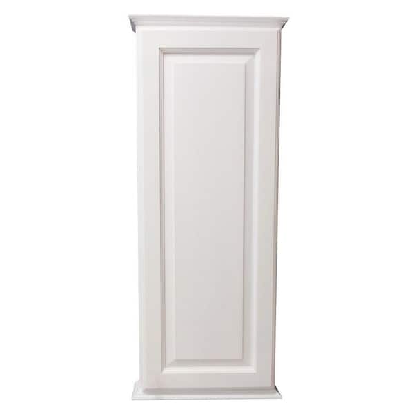 WG Wood Products Aventura 15.5 in. W x 43.5 in. H x 4.25 D White Enamel Surface Mount Wall Cabinet