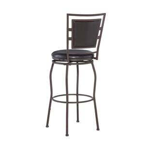 Townsend Adjustable Height Dark Brown Cushioned Bar Stool (Set of 3)
