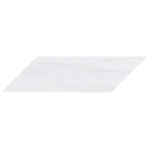 Ivy Hill Tile Bianco Dolomite White 3 in. x 0.38 in. Honed Marble Floor and Wall Tile Sample