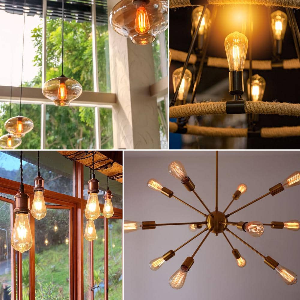 Soft White Dimmable LED Edison Bulbs with Clear Glass