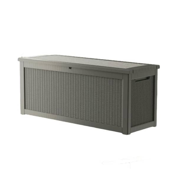 260 Gal. Gray Outdoor Durable Storage Deck Box
