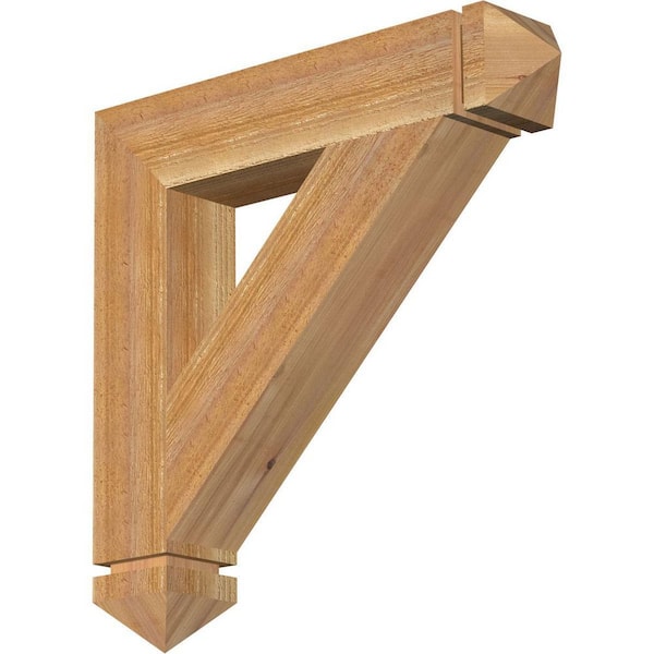 Ekena Millwork 4 in. x 22 in. x 22 in. Western Red Cedar Traditional Arts and Crafts Rough Sawn