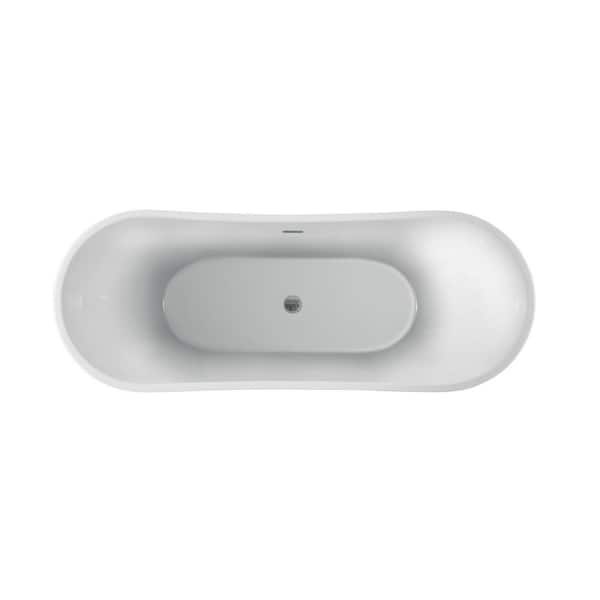 Barclay Products Nyx 72 in. Acrylic Double Slipper Flatbottom Non-Whirlpool  Bathtub in White with Integral Drain in Polished Chrome ATDSN72IG-CP - The  Home Depot