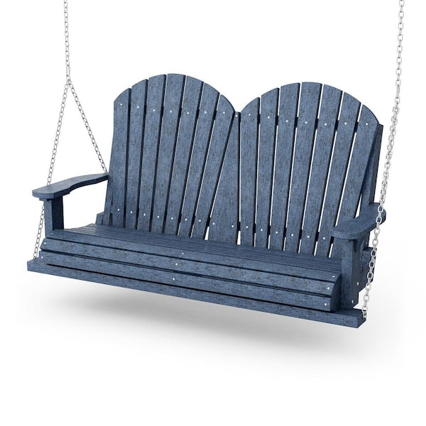 Wildridge Heritage 2-Person Patriot Blue Plastic Porch Swing
